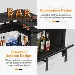 L-Shaped Home Bar Unit with Stemware Racks