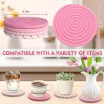 Set of 4 Large Fabric Coasters – Cute & Absorbent