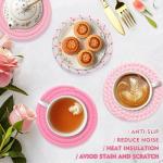 Set of 4 Large Fabric Coasters – Cute & Absorbent