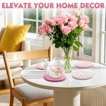 Set of 4 Large Fabric Coasters – Cute & Absorbent