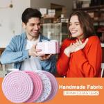 Set of 4 Large Fabric Coasters – Cute & Absorbent