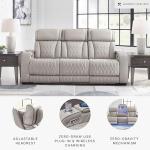 Boyington Light Gray Power Reclining Sofa with USB