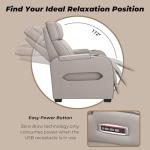 Boyington Light Gray Power Reclining Sofa with USB