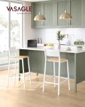 VASAGLE Set of 2 Industrial Bar Stools