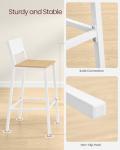 VASAGLE Set of 2 Industrial Bar Stools