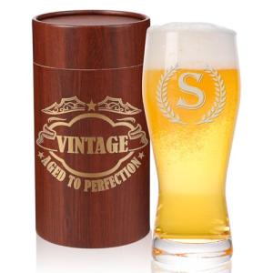 Personalized 21oz Pint Beer Glass - Letter S