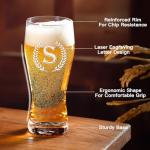 Personalized 21oz Pint Beer Glass - Letter S
