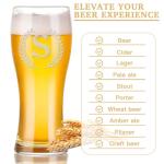 Personalized 21oz Pint Beer Glass - Letter S