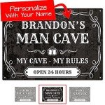Custom Man Cave Sign - Black Aluminum Decor