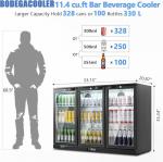 BODEGACOOLER 3-Door Under Counter Drink Fridge