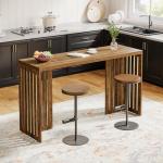 63-Inch Rustic Counter Height Bar Table