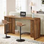 63-Inch Rustic Counter Height Bar Table