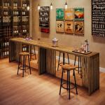 63-Inch Rustic Counter Height Bar Table