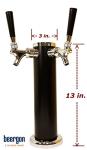 Double Tap Draft Beer Tower - Stainless Steel Finish