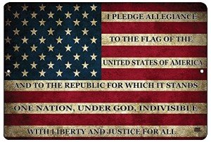 American Flag Metal Tin Sign for Man Cave