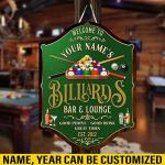 Custom Billiards Bar Wood Sign for Man Cave