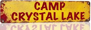 Camp Crystal Lake Vintage Metal Sign for Horror Fans