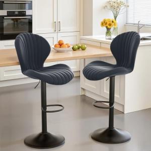 Set of 2 Modern Swivel Bar Stools