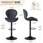 Set of 2 Modern Swivel Bar Stools