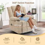 360° Swivel Rocker Recliner with Massage and Heat