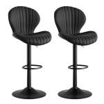 Set of 2 Modern Swivel Bar Stools