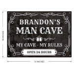 Custom Man Cave Sign - Black Aluminum Decor
