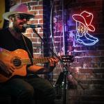 Neon Cowboy Hat and Boot Wall Sign
