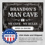 Custom Man Cave Sign - Black Aluminum Decor