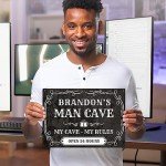 Custom Man Cave Sign - Black Aluminum Decor