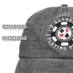 Embroidered Poker Player Cap for Men