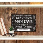 Custom Man Cave Sign - Black Aluminum Decor