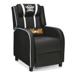 GYMAX Ergonomic Gaming Recliner with Massage & Footrest