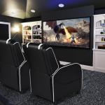 GYMAX Ergonomic Gaming Recliner with Massage & Footrest