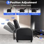 GYMAX Ergonomic Gaming Recliner with Massage & Footrest