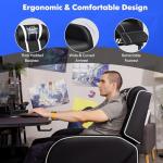 GYMAX Ergonomic Gaming Recliner with Massage & Footrest