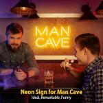Golden Neon Sign for Man Cave Bar Decor