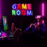 Witty Game Room Neon Sign for Gamers
