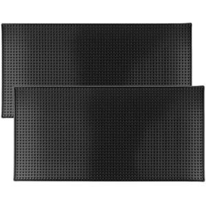 QWORK Heavy-Duty Non-Slip Rubber Bar Mats 2-Pack