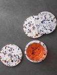 Ceramic Drink Coasters with Holder - Set of 6