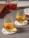 Ceramic Drink Coasters with Holder - Set of 6