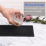 10 Pack Black Rubber Bar Mats for Bartending