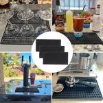 10 Pack Black Rubber Bar Mats for Bartending
