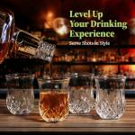 Diamond Pattern Shot Glass Set of 6