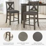 Caitbrook Rustic Counter Height Barstools, Set of 2
