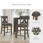 Caitbrook Rustic Counter Height Barstools, Set of 2