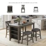 Caitbrook Rustic Counter Height Barstools, Set of 2