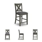 Caitbrook Rustic Counter Height Barstools, Set of 2