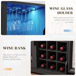 Wine Bar Cabinet with Fridge and LED Lights