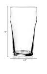 Stackable English Pub Beer Glasses Set of 4