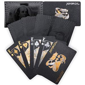 Waterproof Black-Gold Poker Cards with Box